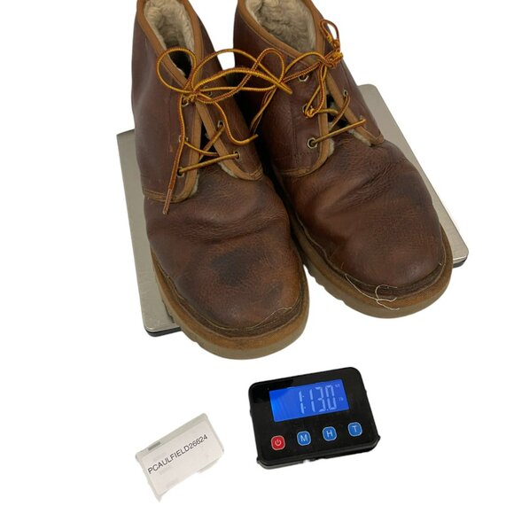 Ugg Neumel Men's Brown Lace Up Round Toe Leather Fur Lining Chukka Boots Size 11 - Picture 9 of 9